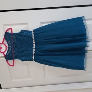 Beautiful teal lace dress with tulle